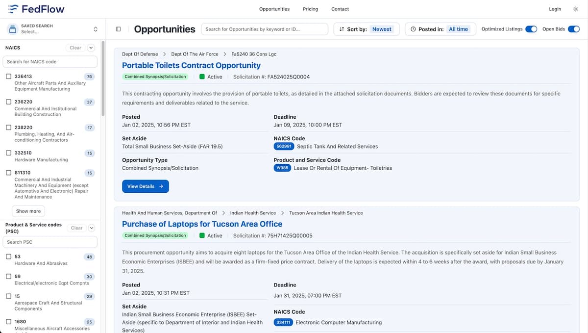 AI-summarized opportunity card interface